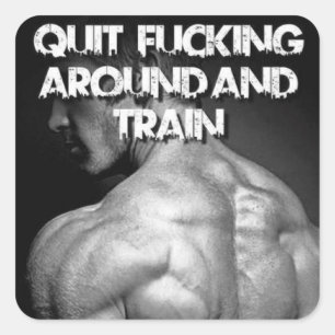 Motivaitonale fitness Gym Vierkante Sticker