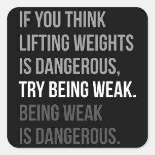 Motivaitonale fitness Gym Vierkante Sticker