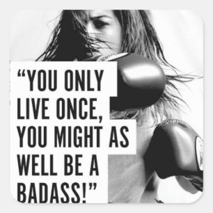 Motivaitonale fitness Gym Vierkante Sticker