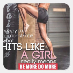 Motivaitonale fitness Gym Vierkante Sticker