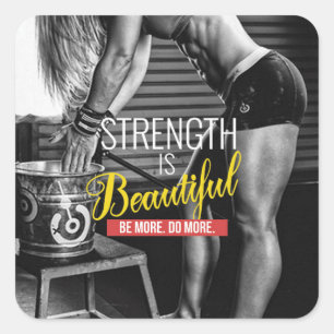 Motivaitonale fitness Gym Vierkante Sticker