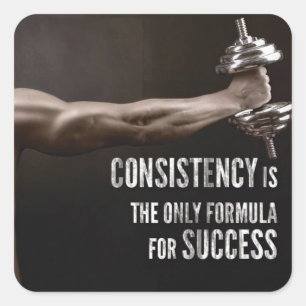 Motivaitonale fitness Gym Vierkante Sticker