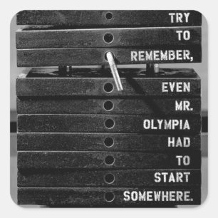 Motivaitonale fitness Gym Vierkante Sticker