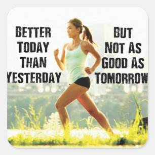 Motivaitonale fitness Gym Vierkante Sticker