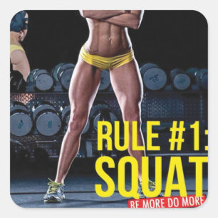 Motivaitonale fitness Gym Vierkante Sticker