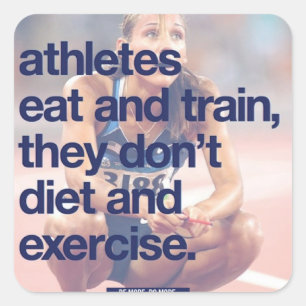 Motivaitonale fitness Gym Vierkante Sticker