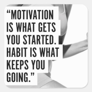 Motivaitonale fitness Gym Vierkante Sticker