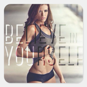 Motivaitonale fitness Gym Vierkante Sticker