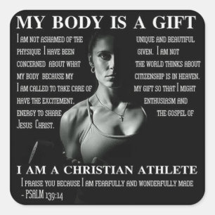 Motivaitonale fitness Gym Vierkante Sticker