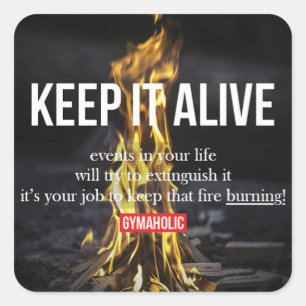 Motivaitonale fitness Gym Vierkante Sticker