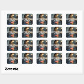 Motivaitonale fitness Gym Vierkante Sticker (Vel)