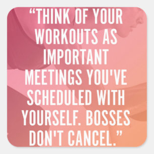 Motivaitonale fitness Gym Vierkante Sticker