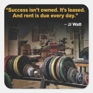 Motivaitonale fitness Gym Vierkante Sticker