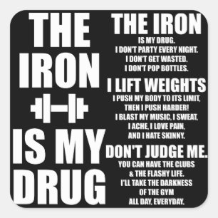 Motivaitonale fitness Gym Vierkante Sticker