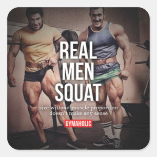 Motivaitonale fitness Gym Vierkante Sticker