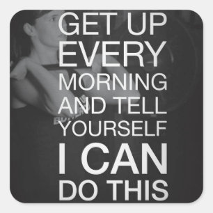 Motivaitonale fitness Gym Vierkante Sticker