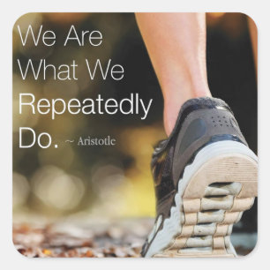 Motivaitonale fitness Gym Vierkante Sticker