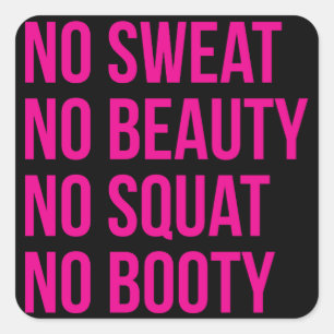 Motivaitonale fitness Gym Vierkante Sticker