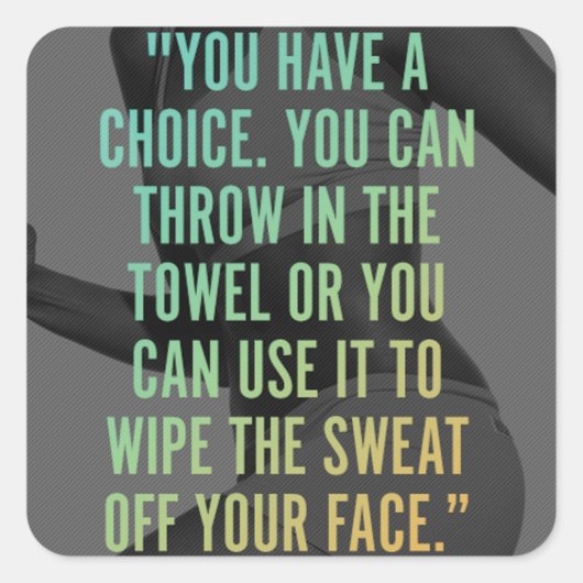 Motivaitonale fitness Gym Vierkante Sticker (Voorkant)