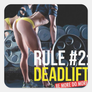 Motivaitonale fitness Gym Vierkante Sticker
