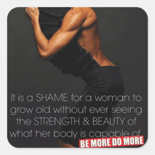 Motivaitonale fitness Gym Vierkante Sticker