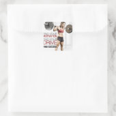 Motivaitonale fitness Gym Vierkante Sticker (Tas)