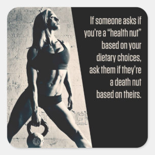 Motivaitonale fitness Gym Vierkante Sticker