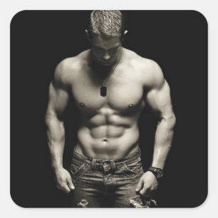 Motivaitonale fitness Gym Vierkante Sticker