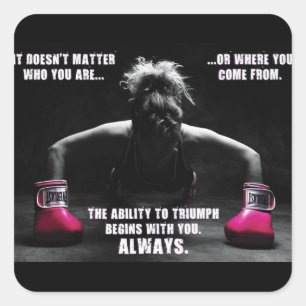 Motivaitonale fitness Gym Vierkante Sticker