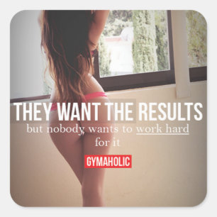 Motivaitonale fitness Gym Vierkante Sticker