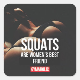 Motivaitonale fitness Gym Vierkante Sticker