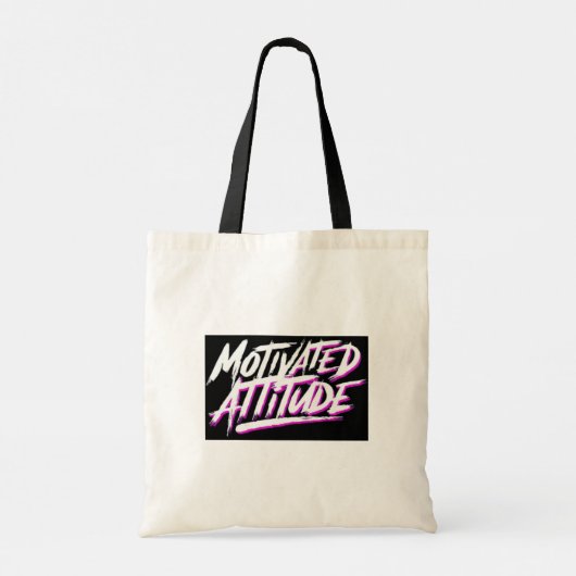 Motivated Attitude Canvas tas – Bold Retro-Inspire (Achterkant)