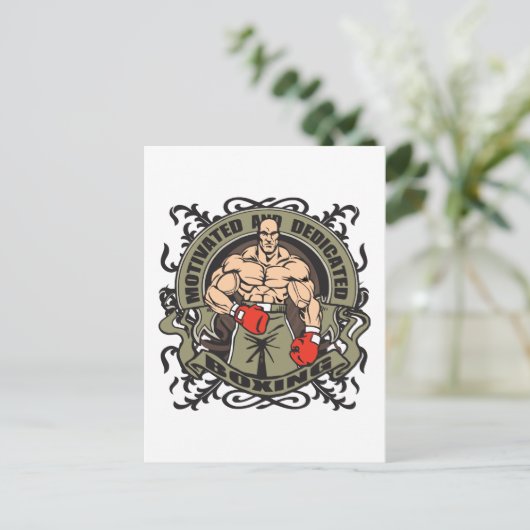 Motivated Boxing Briefkaart (Staand voorkant)
