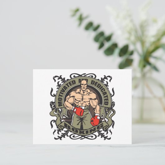 Motivated Boxing Briefkaart (Staand voorkant)