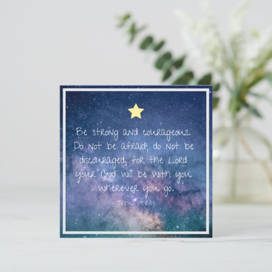 Motivatie Aanmoedigend Bijbelcitaat van de Schrift Kaart (Staand voorkant)