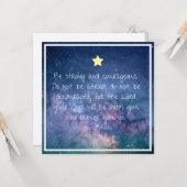 Motivatie Aanmoedigend Bijbelcitaat van de Schrift Kaart (Voorkant / Achterkant in situ)