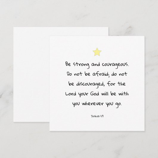 Motivatie Aanmoedigend Wenskaart van Bijbelprijsop Feestdagenkaart (Voorkant / Achterkant)