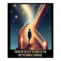 Motivatie aanmoedigende Ai Dreamy Focus op Step...