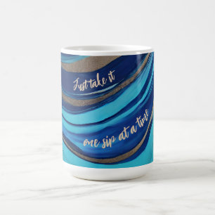 Motivatie-Abstracte Flow Art- Koffiemok