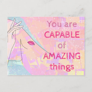 Motivatie Abstracte kunst van de Amazing Dingen Briefkaart