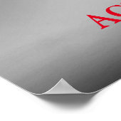 Motivatie Achievement Black White Rearing Horse Poster (Hoek)