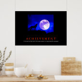 Motivatie Achievement Wolf Blue Moon Poster (Keuken)