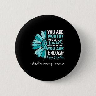 Motivatie Addiction Recovery Awareness Drug ALC Ronde Button 5,7 Cm