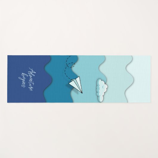 Motivatie "Adventure Begins" Yogamat (Voorkant (horizontaal))