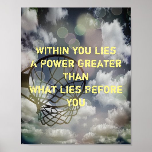 Motivatie Afbeelding Citaat Netball Poster (Voorkant)