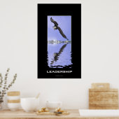 Motivatie afdruk Amerikaanse Bald Eagle LEADERSCHA Poster (Keuken)