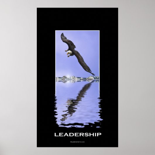 Motivatie afdruk Amerikaanse Bald Eagle LEADERSCHA Poster (Voorkant)