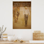 Motivatie afdruk cowboy and Horse Leadership Poster (Keuken)