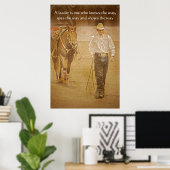 Motivatie afdruk cowboy and Horse Leadership Poster (Thuiskantoor)
