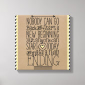 Motivatie afdrukken: nieuw begin canvas afdruk (Voorkant)